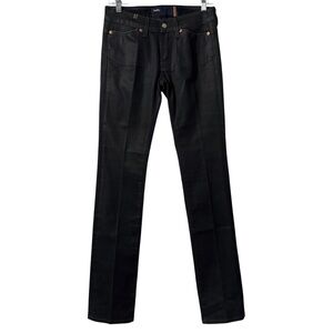 Notify ANEMONE straight leg jeans coated dark wash jeans made in Italy LIKE NEW